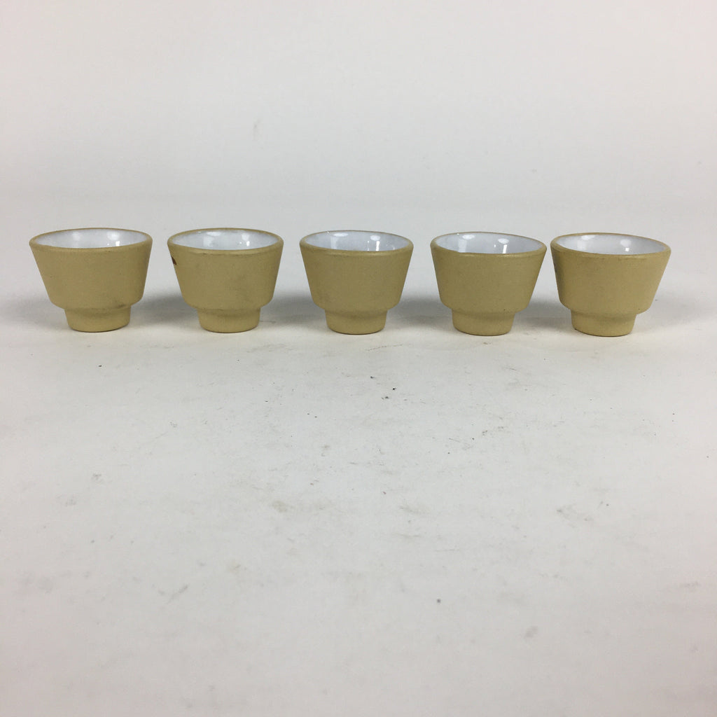 Japanese Porcelain Miniature Sake Cup 5pc Set Vtg Guinomi Tokkuri Ornament PP86