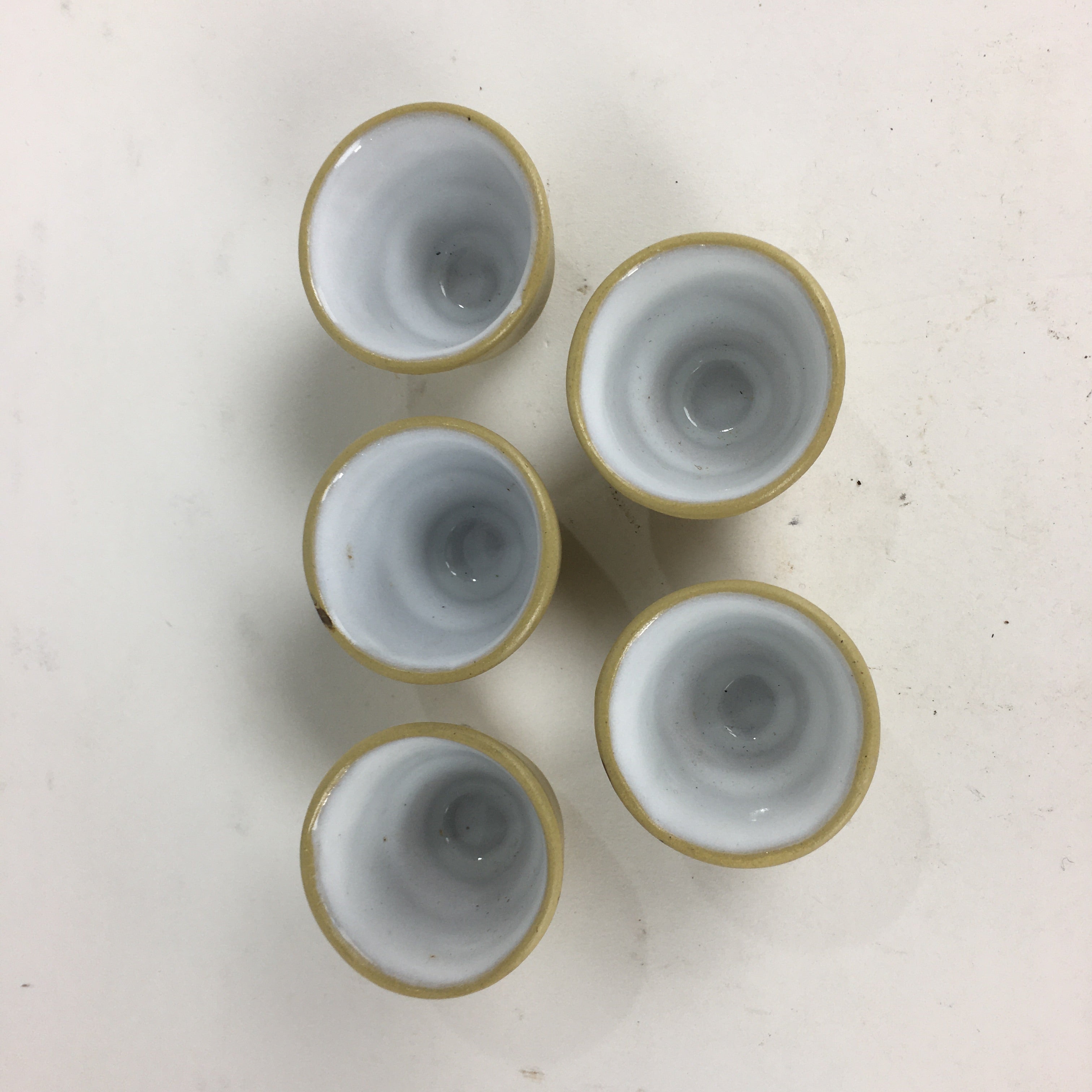 Japanese Porcelain Miniature Sake Cup 5pc Set Vtg Guinomi Tokkuri Ornament PP86