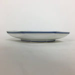 Japanese Porcelain Mino Ware Small Plate Kozara Vtg Blue Sometsuke Octagon PP665
