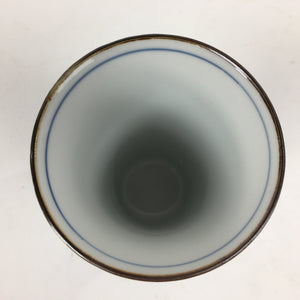 Japanese Porcelain Mino Ware Teacup Vtg Red Akae Blue Yunomi Sencha TC277