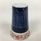 Japanese Porcelain Mino Ware Teacup Vtg Red Akae Blue Yunomi Sencha TC277