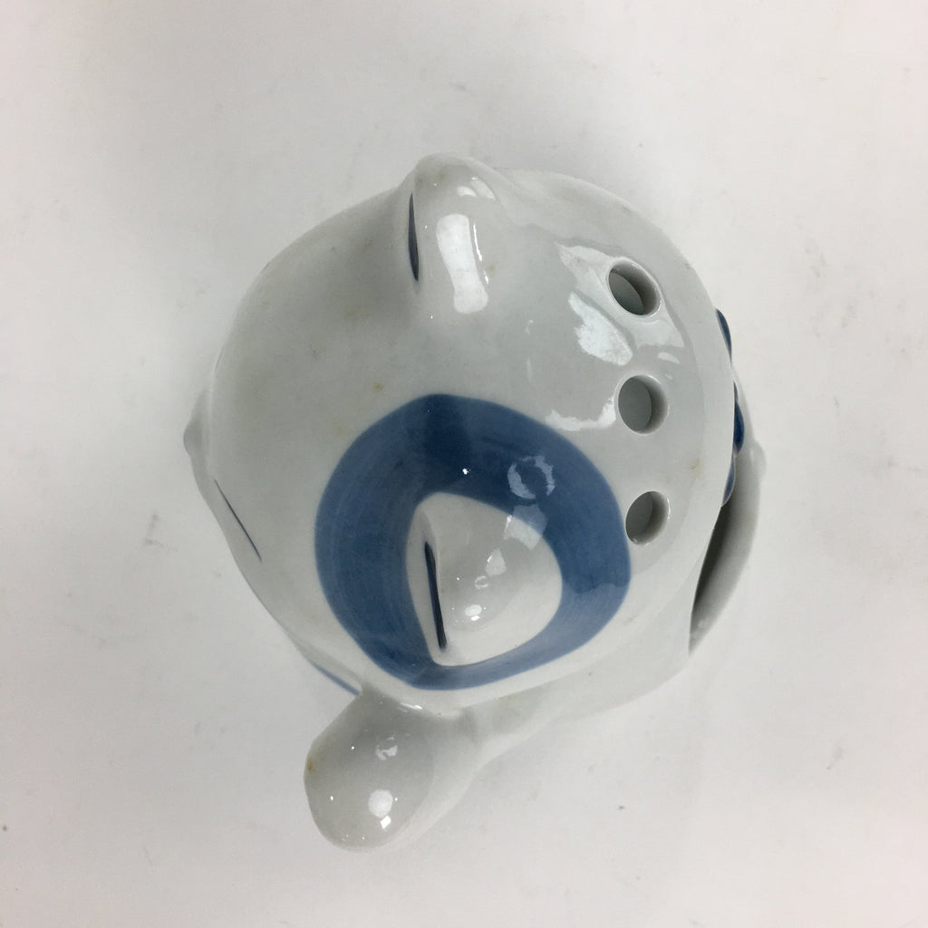 Japanese Porcelain Mosquito Coil Holder Vtg Beckoning Cat Maneki-Neko PP570