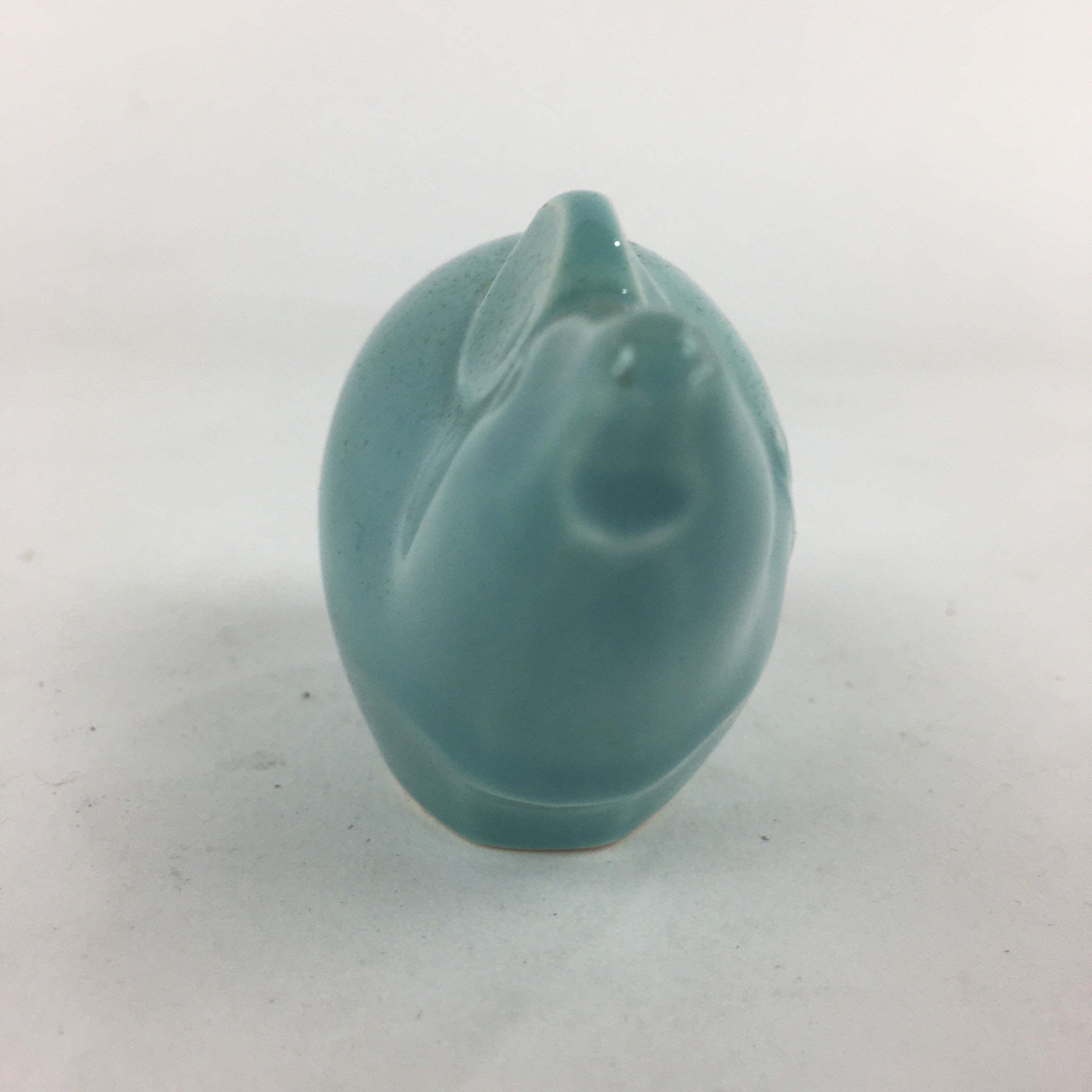 Japanese Porcelain Mouse Doll Vtg Zodiac Figurine Okimono Light Blue KF573