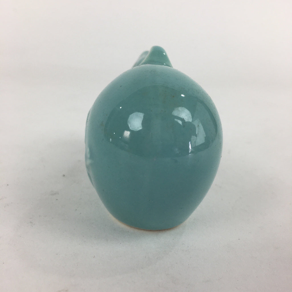 Japanese Porcelain Mouse Doll Vtg Zodiac Figurine Okimono Light Blue KF573