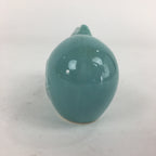 Japanese Porcelain Mouse Doll Vtg Zodiac Figurine Okimono Light Blue KF573