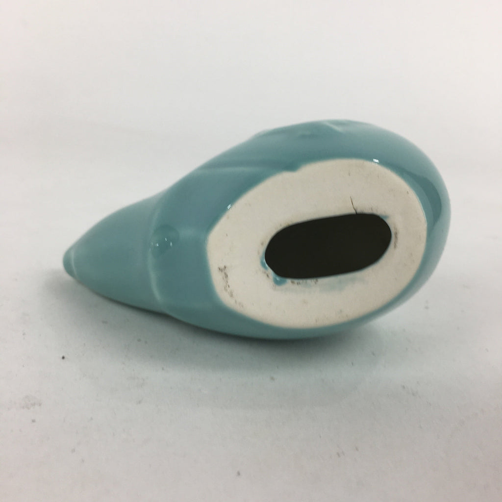 Japanese Porcelain Mouse Doll Vtg Zodiac Figurine Okimono Light Blue KF573