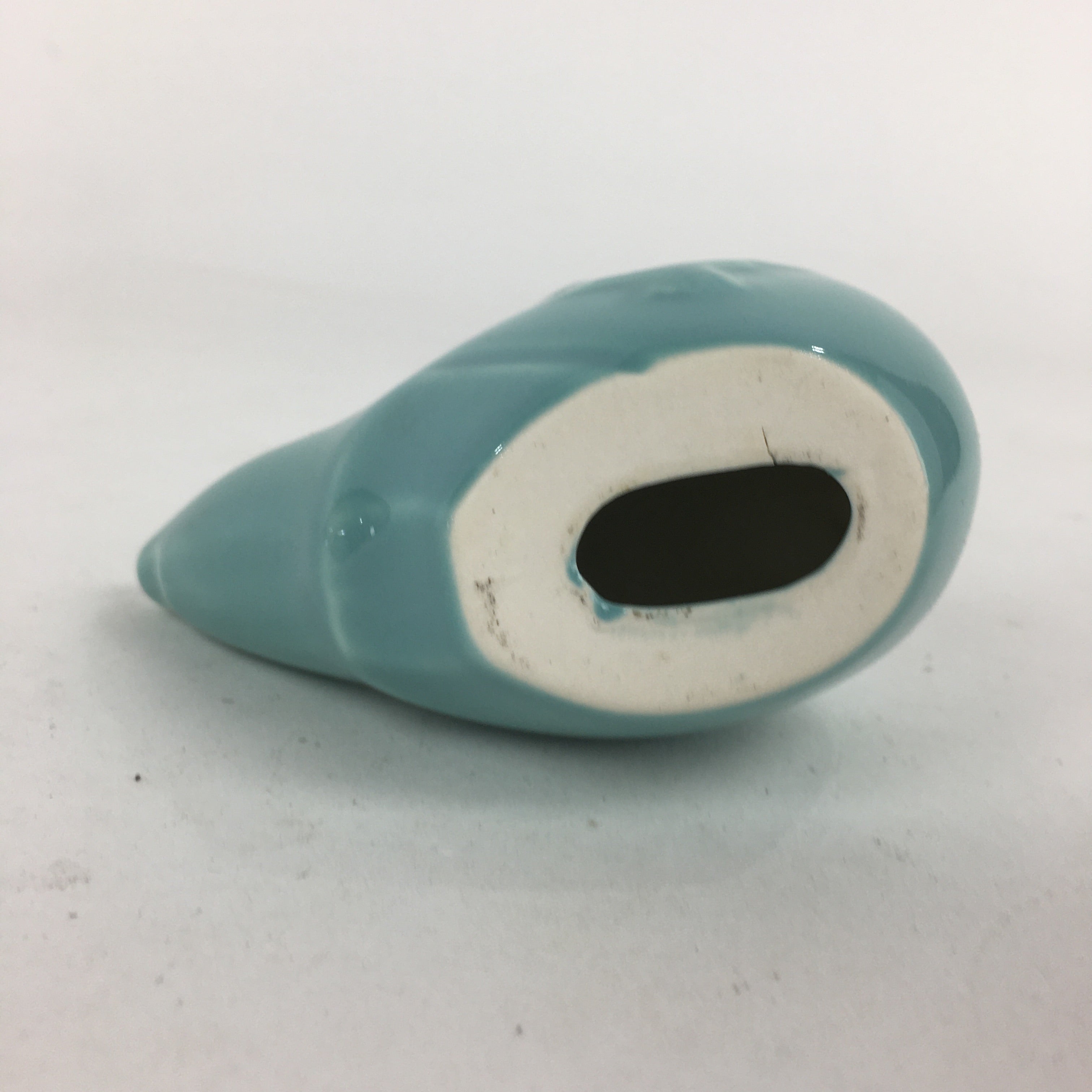Japanese Porcelain Mouse Doll Vtg Zodiac Figurine Okimono Light Blue KF573