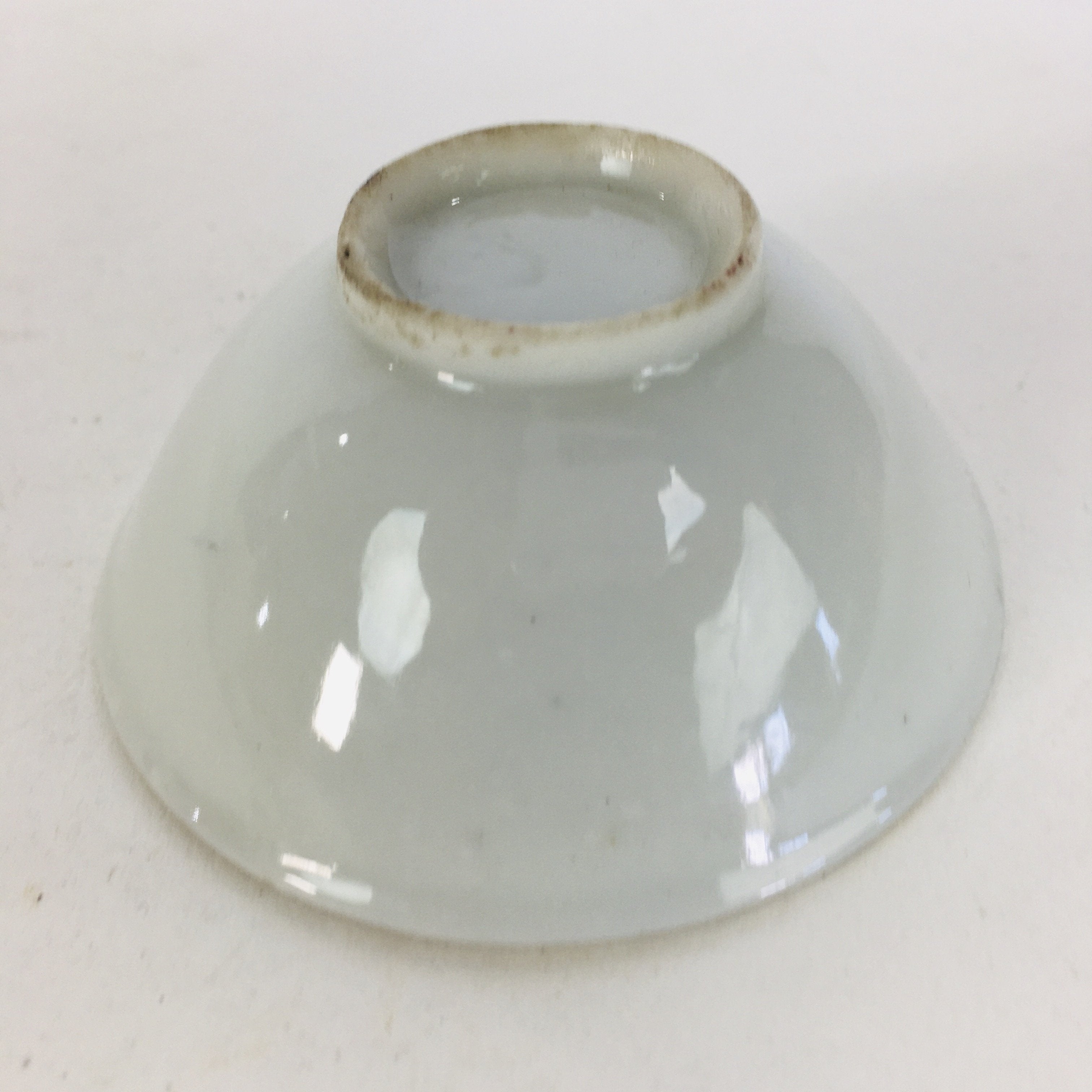 Japanese Porcelain New Year Sake Cup Vtg Guinomi Ochoko Fortunate Design GU937
