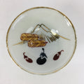 Japanese Porcelain New Year Sake Cup Vtg Guinomi Ochoko Fortunate Design GU937