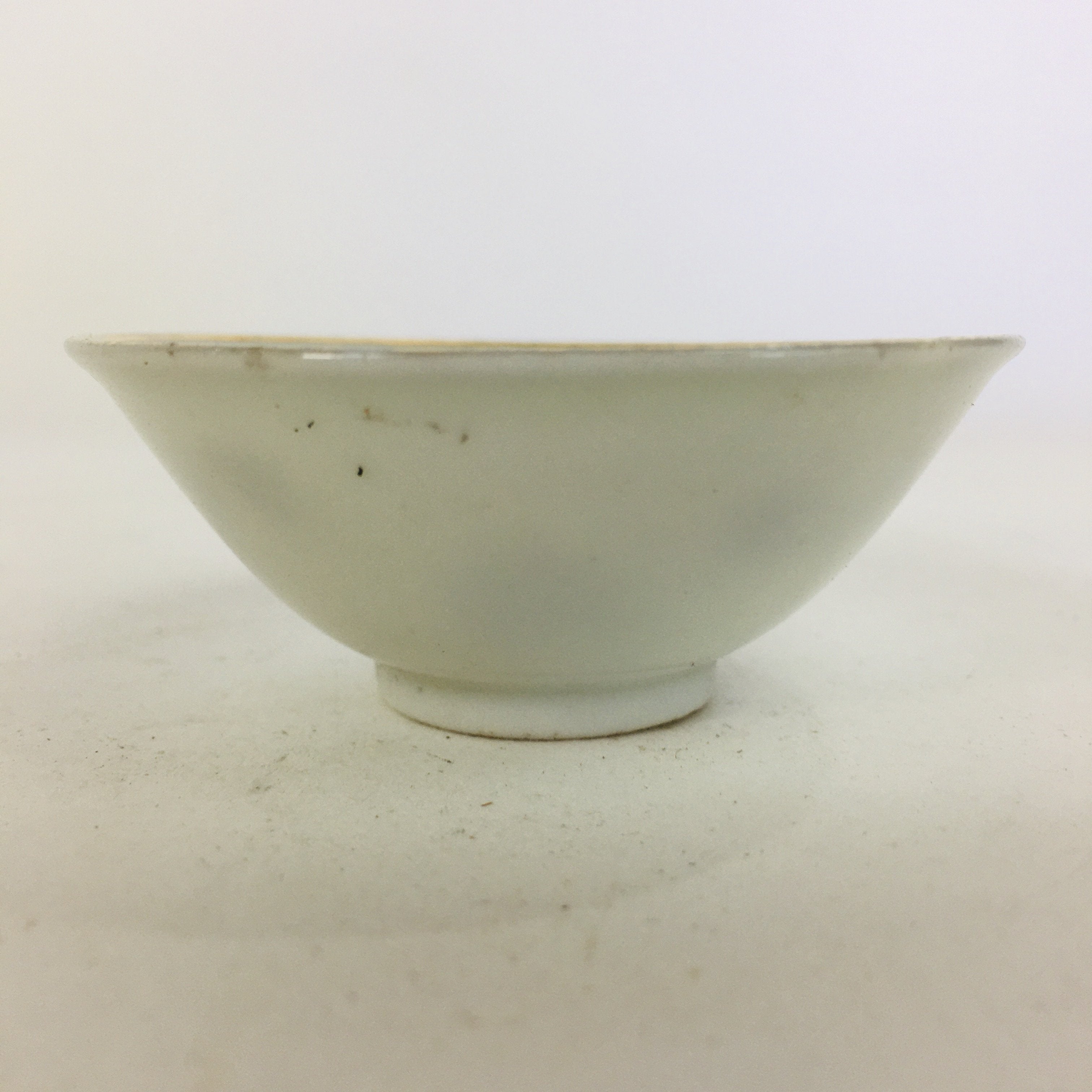 Japanese Porcelain New Year Sake Cup Vtg Guinomi Ochoko Fortunate Design GU945