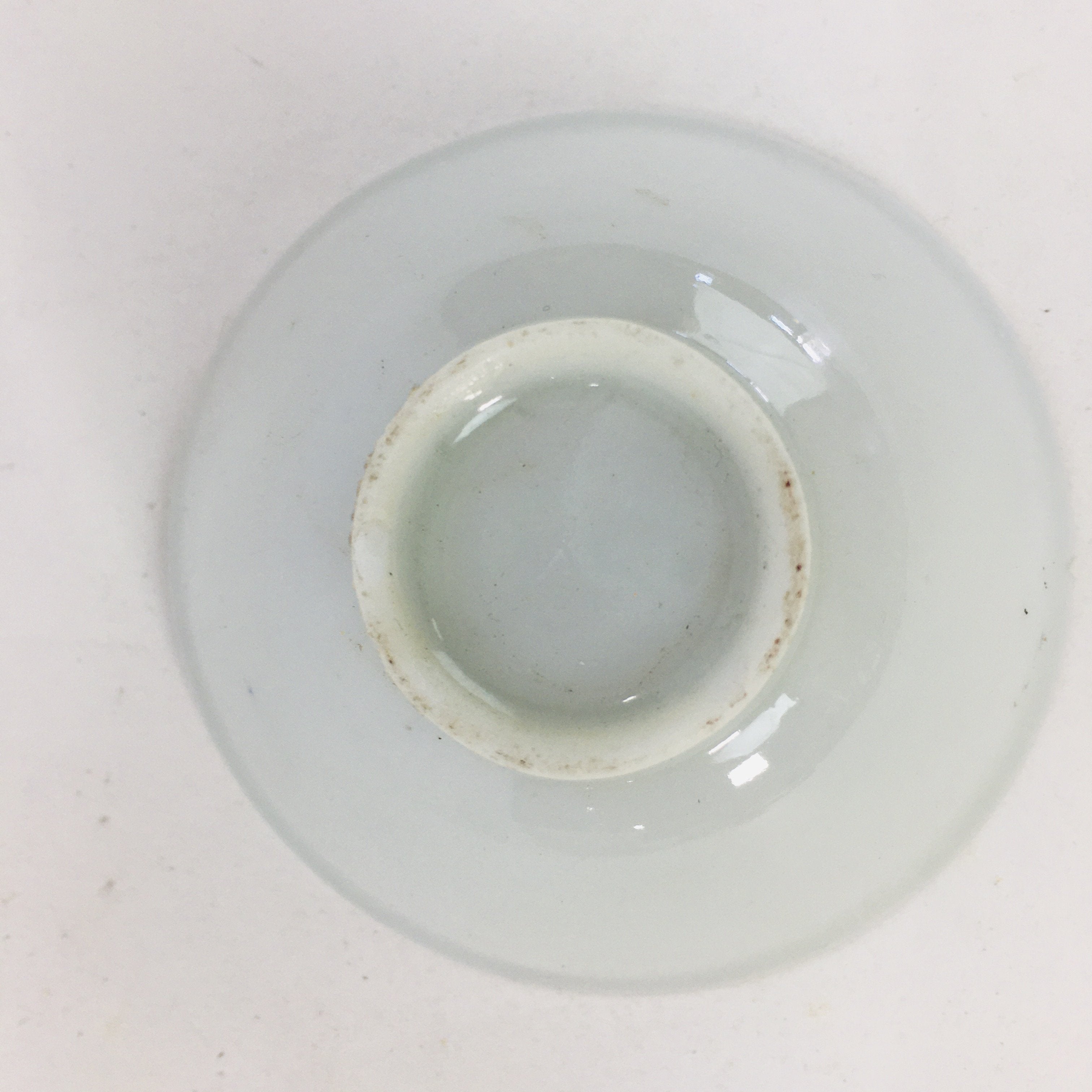 Japanese Porcelain New Year Sake Cup Vtg Guinomi Ochoko Fortunate Design GU945
