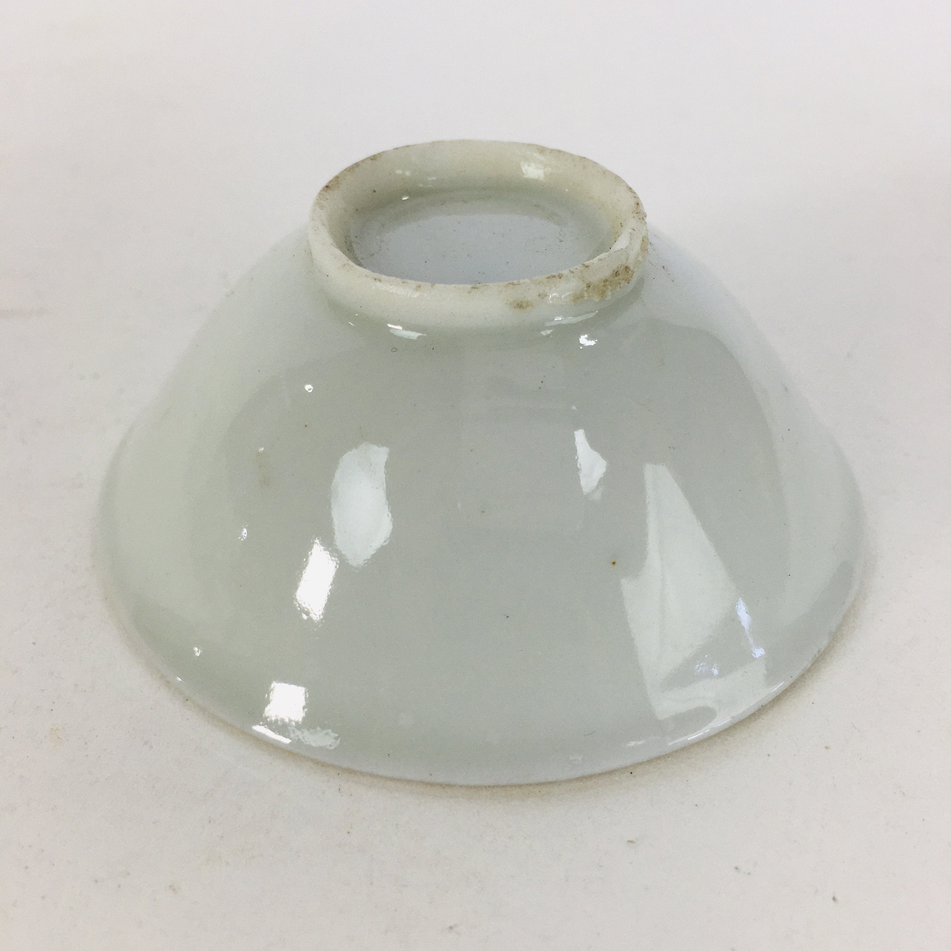 Japanese Porcelain New Year Sake Cup Vtg Guinomi Ochoko Fortunate Design GU945