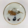 Japanese Porcelain New Year Sake Cup Vtg Guinomi Ochoko Fortunate Design GU945