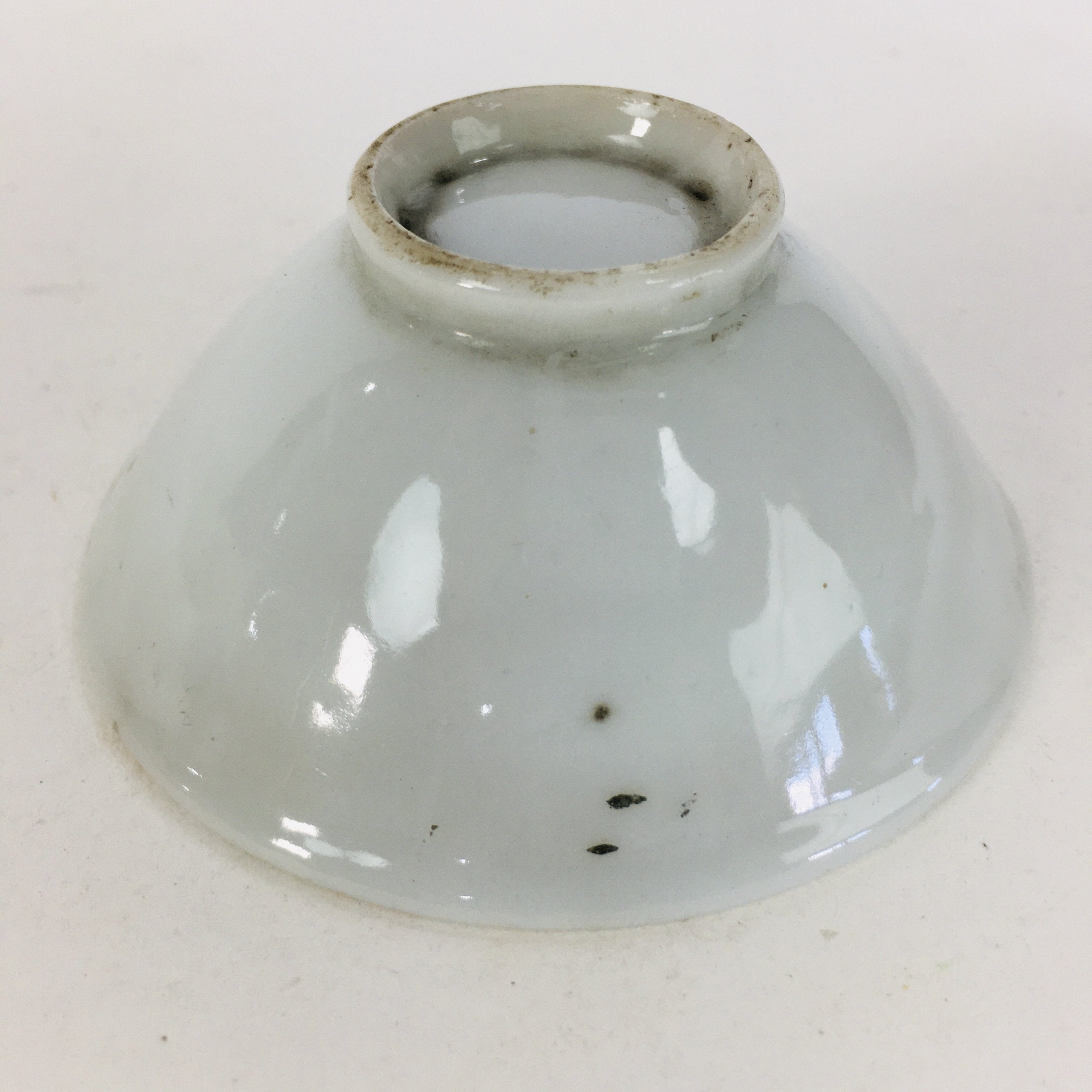 Japanese Porcelain New Year Sake Cup Vtg Guinomi Ochoko Fortunate Design GU951