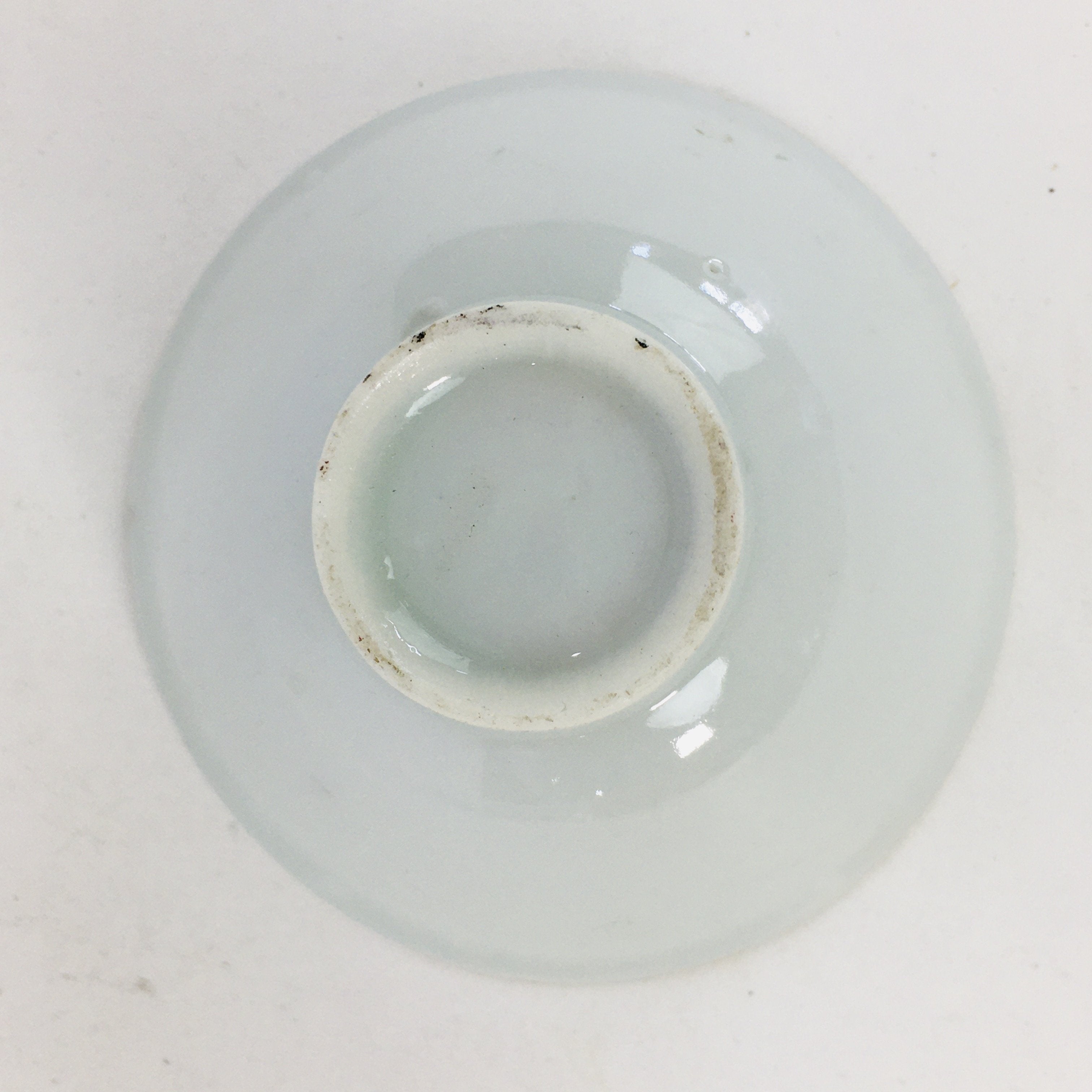 Japanese Porcelain New Year Sake Cup Vtg Guinomi Ochoko Fortunate Design GU959