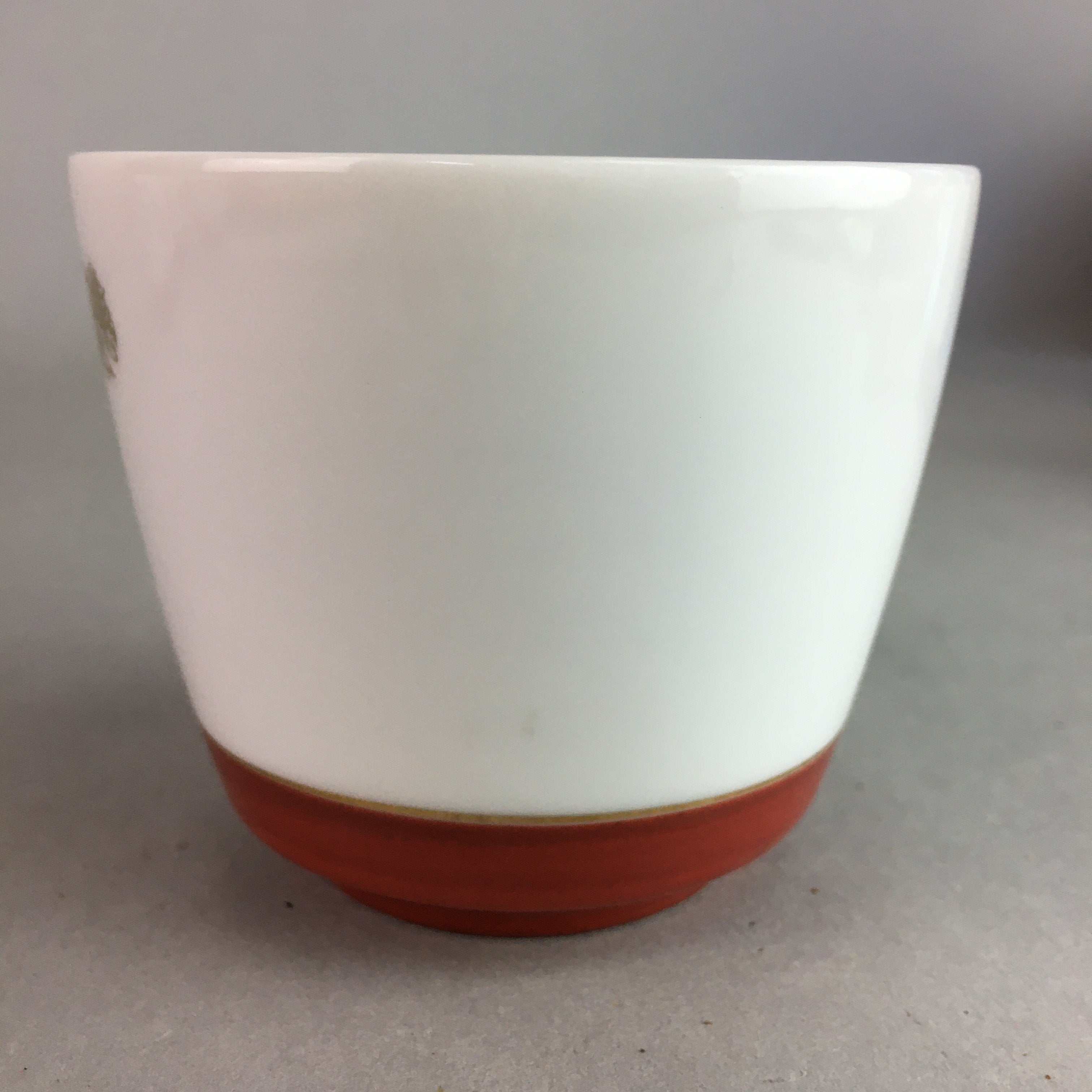 Japanese Porcelain Noodle Bowl Cup Vtg Soba Choko Word Kanji Vegetable PP288