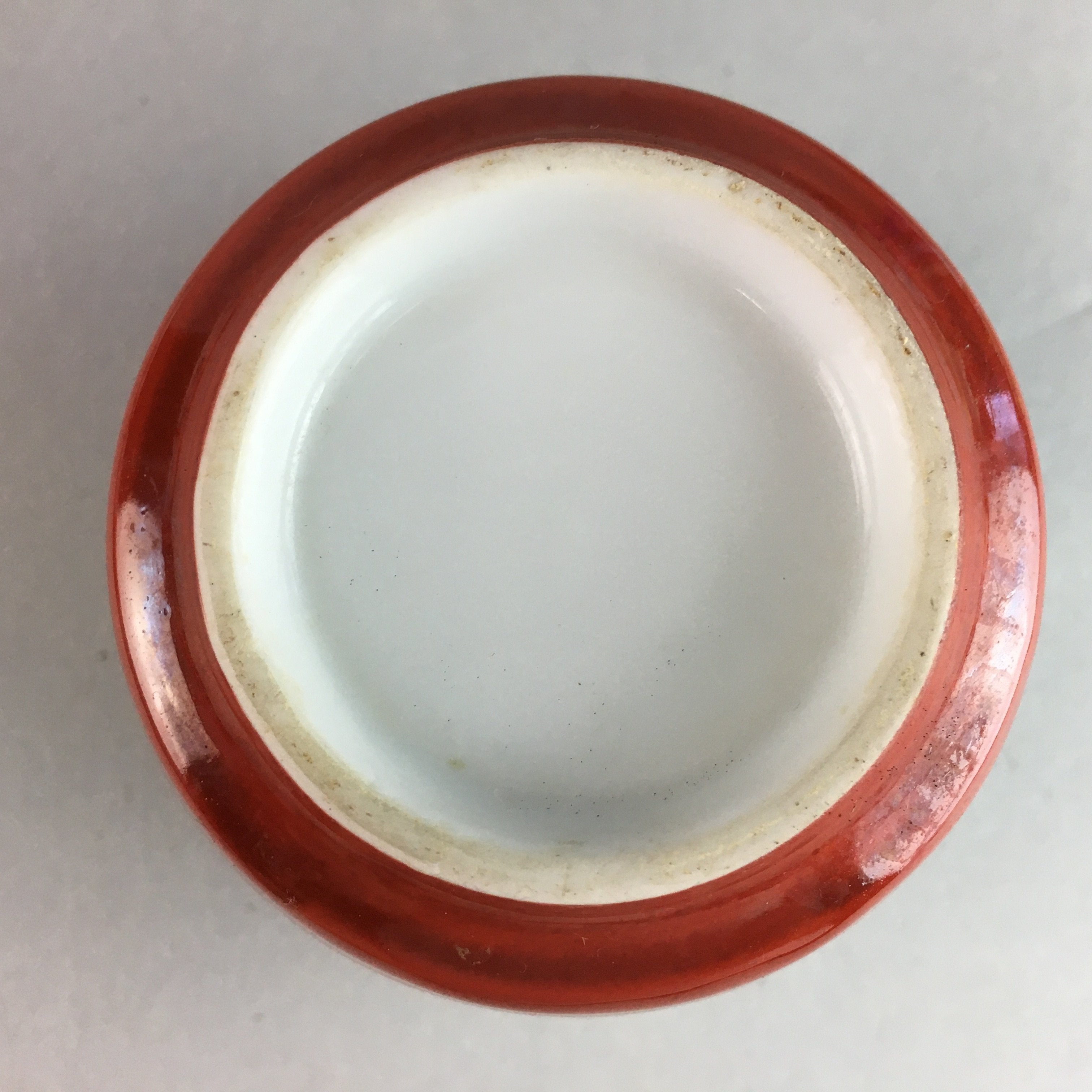 Japanese Porcelain Noodle Bowl Cup Vtg Soba Choko Word Kanji Vegetable PP288