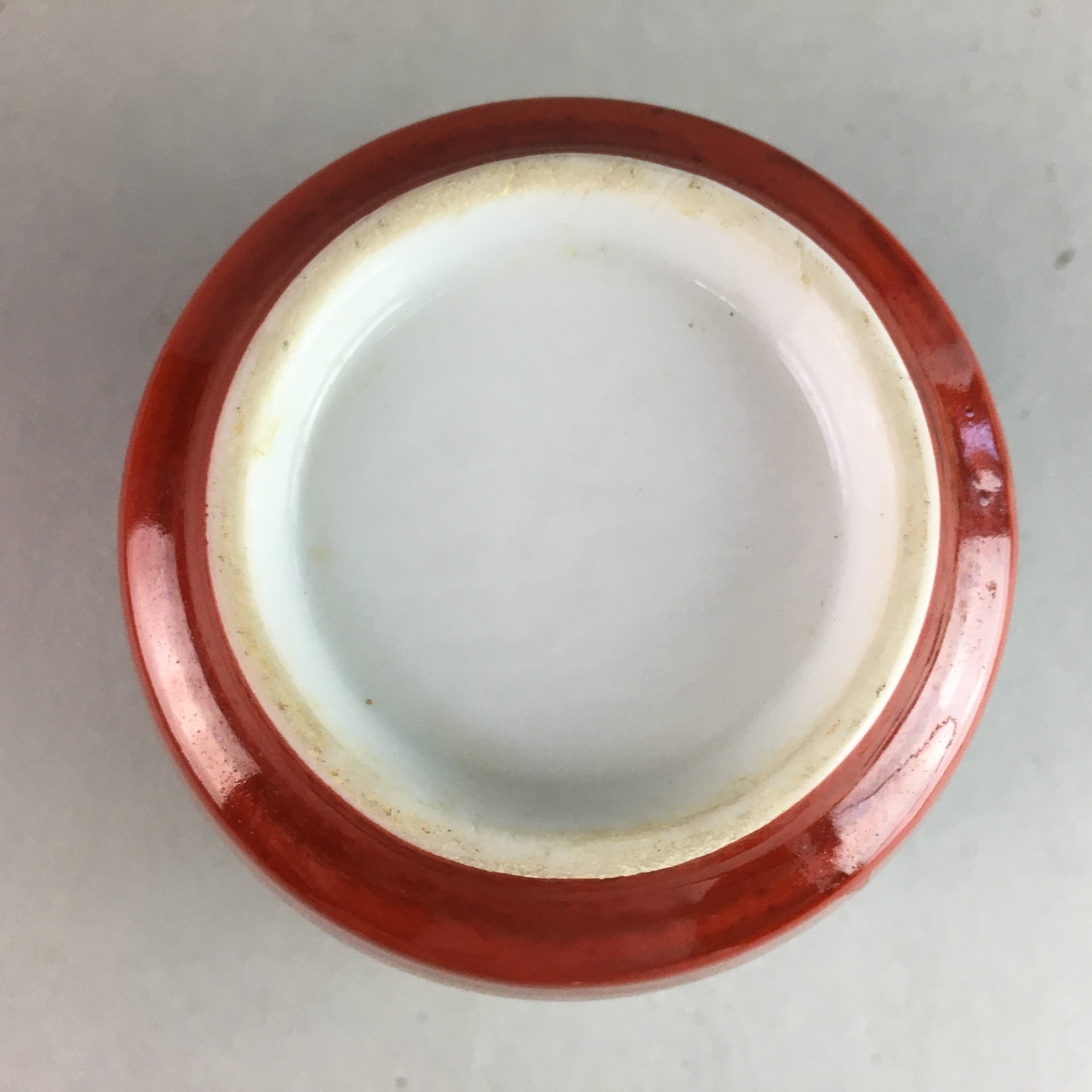 Japanese Porcelain Noodle Bowl Cup Vtg Soba Choko Word Kanji Vegetable PP291