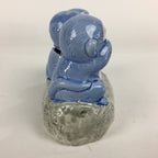 Japanese Porcelain Piggy Bank 3 Wise Monkeys Blue Ceramic Nikko Chokin Bakko