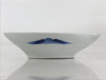 Japanese Porcelain Plate Boat Shape White Sometsuke Blue Sansui Kozara PY201