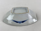 Japanese Porcelain Plate Boat Shape White Sometsuke Blue Sansui Kozara PY202