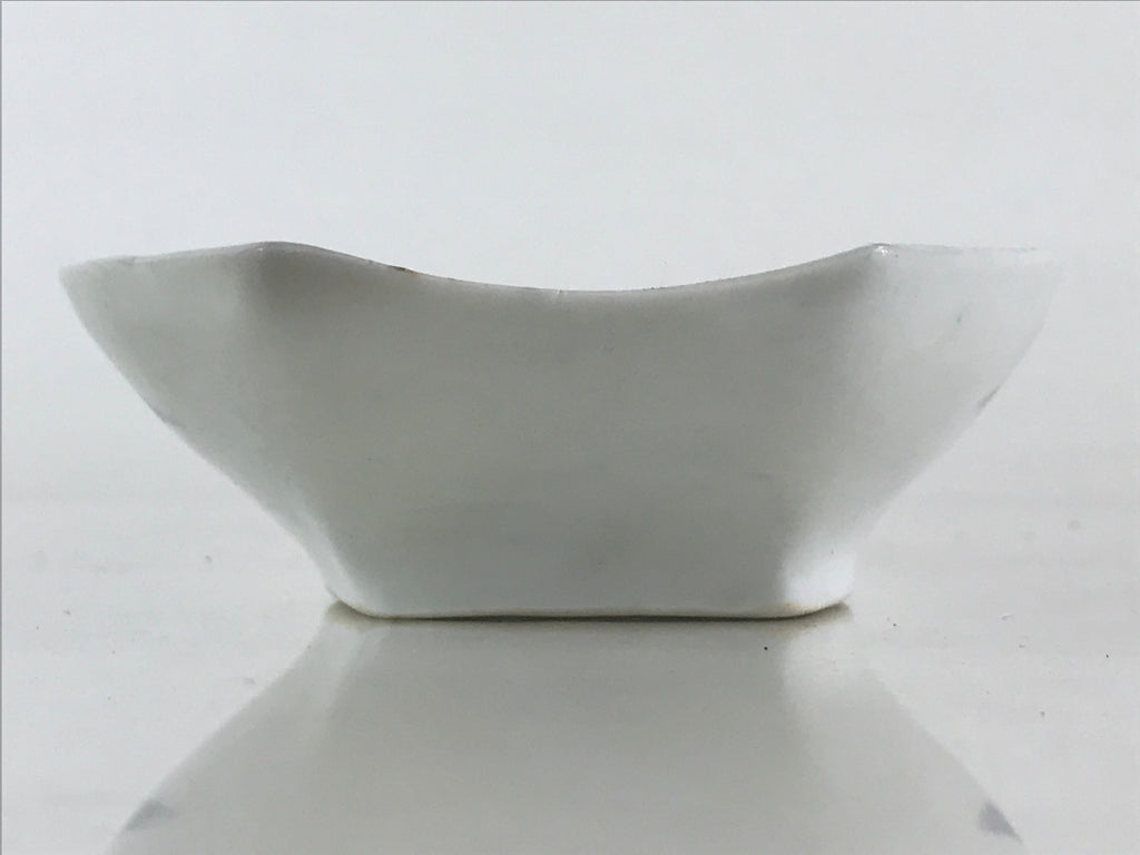 Japanese Porcelain Plate Boat Shape White Sometsuke Blue Sansui Kozara PY202