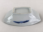 Japanese Porcelain Plate Boat Shape White Sometsuke Blue Sansui Kozara PY203