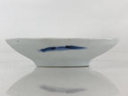 Japanese Porcelain Plate Boat Shape White Sometsuke Blue Sansui Kozara PY204