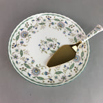 Japanese Porcelain Plate Cake Server Set Vtg Noritake Round White Floral PX445