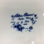 Japanese Porcelain Plate Sara Vtg Keito Blue Charm Flower Pattern Round PP688