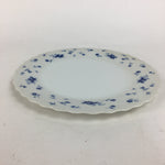 Japanese Porcelain Plate Sara Vtg Keito Blue Charm Flower Pattern Round PP689