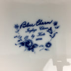 Japanese Porcelain Plate Sara Vtg Keito Blue Charm Flower Pattern Round PP689