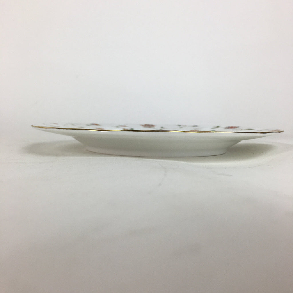 Japanese Porcelain Plate Sara Vtg Richfield Tachikichi Flower Pattern White QT12