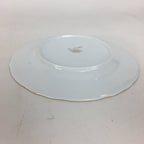 Japanese Porcelain Plate Sara Vtg Richfield Tachikichi Flower Pattern White QT12