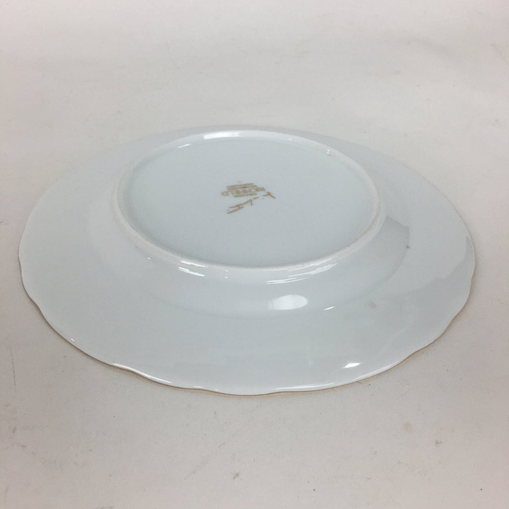 Japanese Porcelain Plate Sara Vtg Richfield Tachikichi Flower Pattern White QT12
