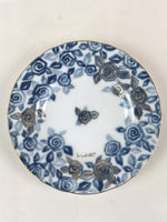 Japanese Porcelain Plate Saucer Vtg Richfield Tachikichi Inc Japan Blue Flower P