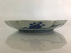 Japanese Porcelain Plate Vtg Blue Sometsuke Camellia Flower Bee Sara PY139