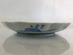 Japanese Porcelain Plate Vtg Blue Sometsuke Camellia Flower Bee Sara PY142