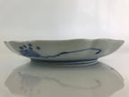 Japanese Porcelain Plate Vtg Blue Sometsuke Camellia Flower Bee Sara PY142