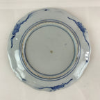 Japanese Porcelain Plate Vtg Blue Sometsuke Camellia Flower Bee Sara PY142
