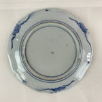 Japanese Porcelain Plate Vtg Blue Sometsuke Camellia Flower Bee Sara PY142