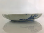 Japanese Porcelain Plate Vtg Blue Sometsuke Camellia Flower Bee Sara PY143