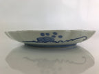 Japanese Porcelain Plate Vtg Blue Sometsuke Camellia Flower Bee Sara PY143