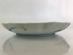 Japanese Porcelain Plate Vtg Blue Sometsuke Camellia Flower Bee Sara PY144