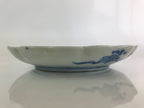 Japanese Porcelain Plate Vtg Blue Sometsuke Camellia Flower Bee Sara PY144