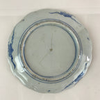 Japanese Porcelain Plate Vtg Blue Sometsuke Camellia Flower Bee Sara PY144