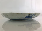 Japanese Porcelain Plate Vtg Blue Sometsuke Camellia Flower Bee Sara PY147