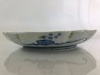Japanese Porcelain Plate Vtg Blue Sometsuke Camellia Flower Bee Sara PY147