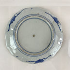 Japanese Porcelain Plate Vtg Blue Sometsuke Camellia Flower Bee Sara PY148