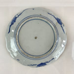 Japanese Porcelain Plate Vtg Blue Sometsuke Camellia Flower Bee Sara PY148